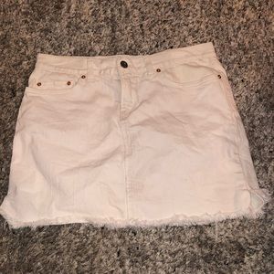 White jean skirt